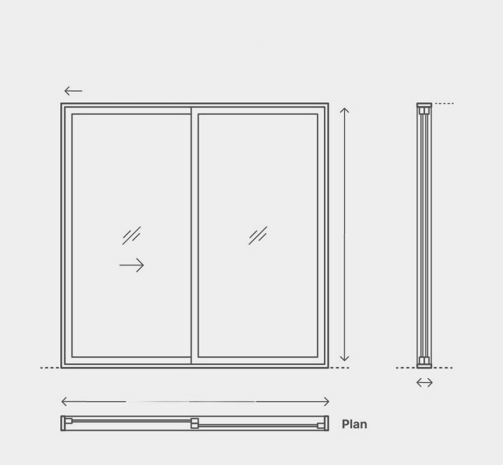 Heavy Duty Sliding Door - 2 Panel