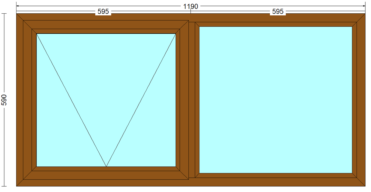 Econo Bronze Top Hung Window