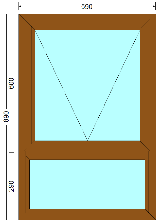 Econo Bronze Top Hung Window
