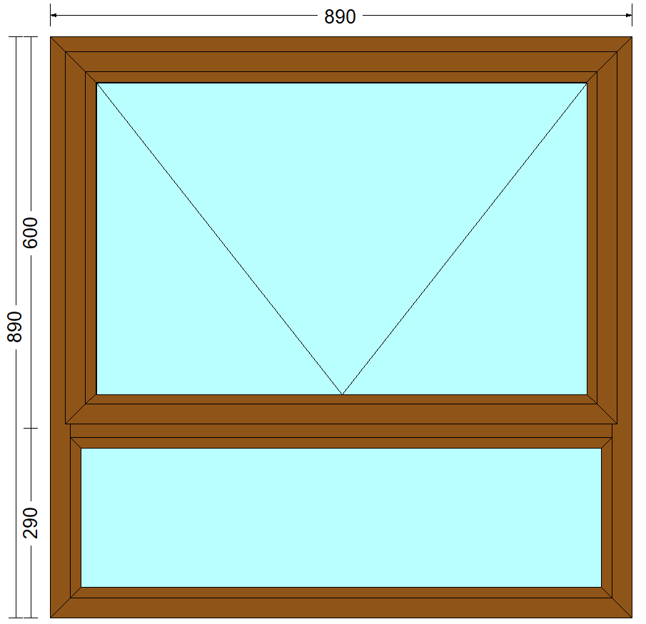 Econo Bronze Top Hung Window