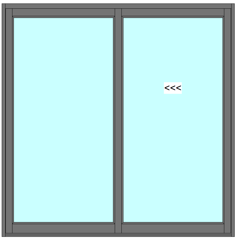 Heavy Duty Sliding Door - 2 Panel