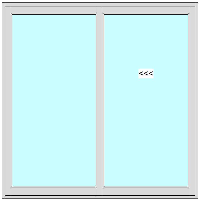 Heavy Duty Sliding Door - 2 Panel