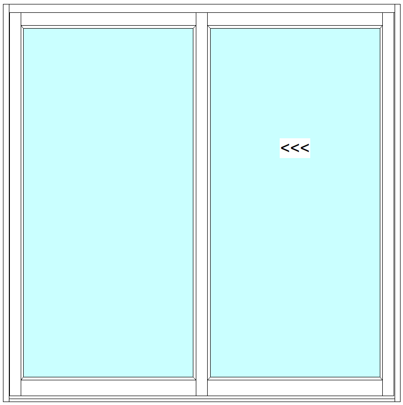 Heavy Duty Sliding Door - 2 Panel