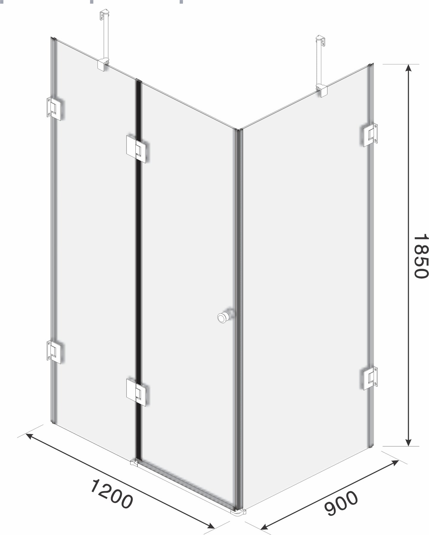 Infini.T Silhouette Frameless Shower