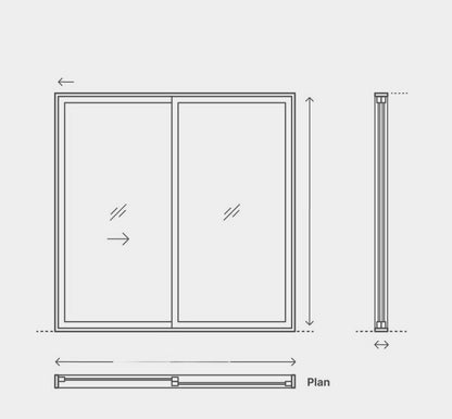 Heavy Duty Sliding Door - 2 Panel