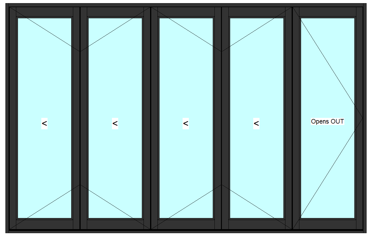 Sliding Folding Door - 5 Panel