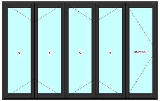 Sliding Folding Door - 5 Panel