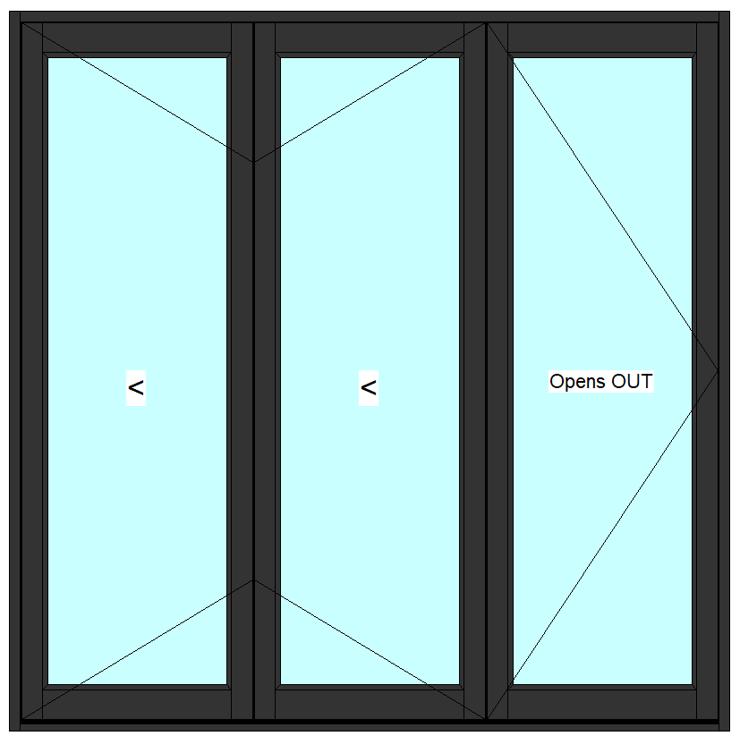 Sliding Folding Door - 3 Panel