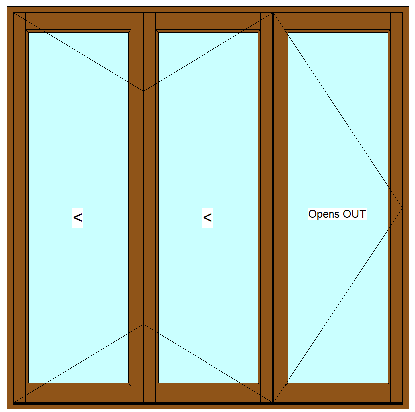 Sliding Folding Door - 3 Panel