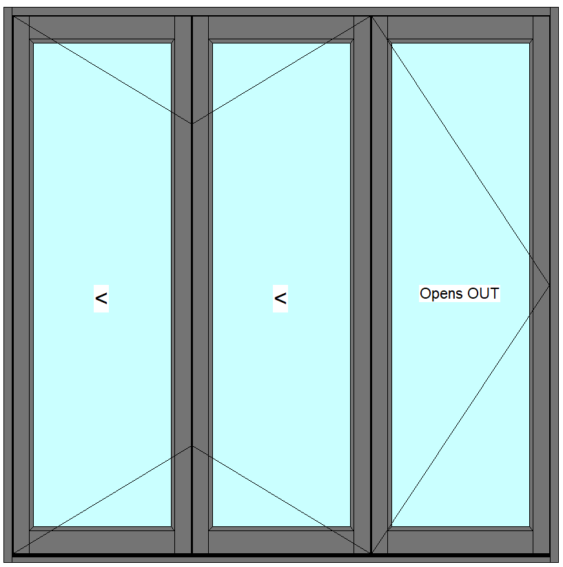 Sliding Folding Door - 3 Panel