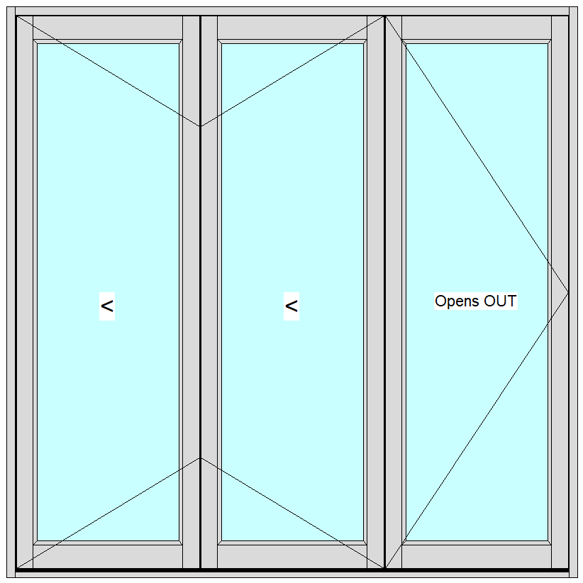 Sliding Folding Door - 3 Panel