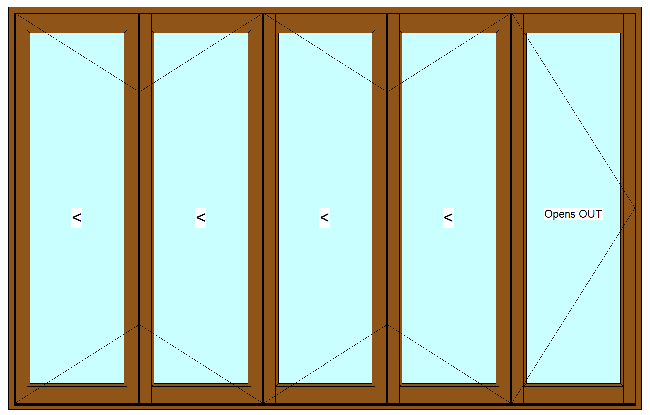 Sliding Folding Door - 5 Panel