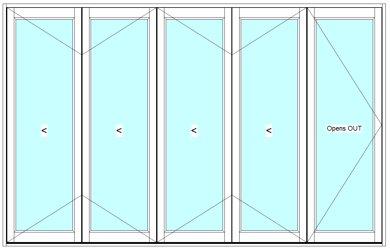 Sliding Folding Door - 5 Panel