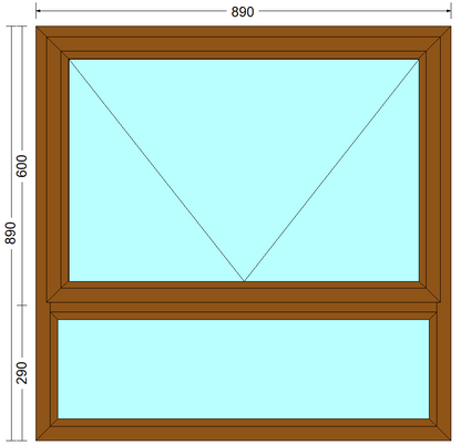 Econo Bronze Top Hung Window