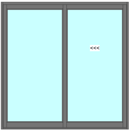Heavy Duty Sliding Door - 2 Panel