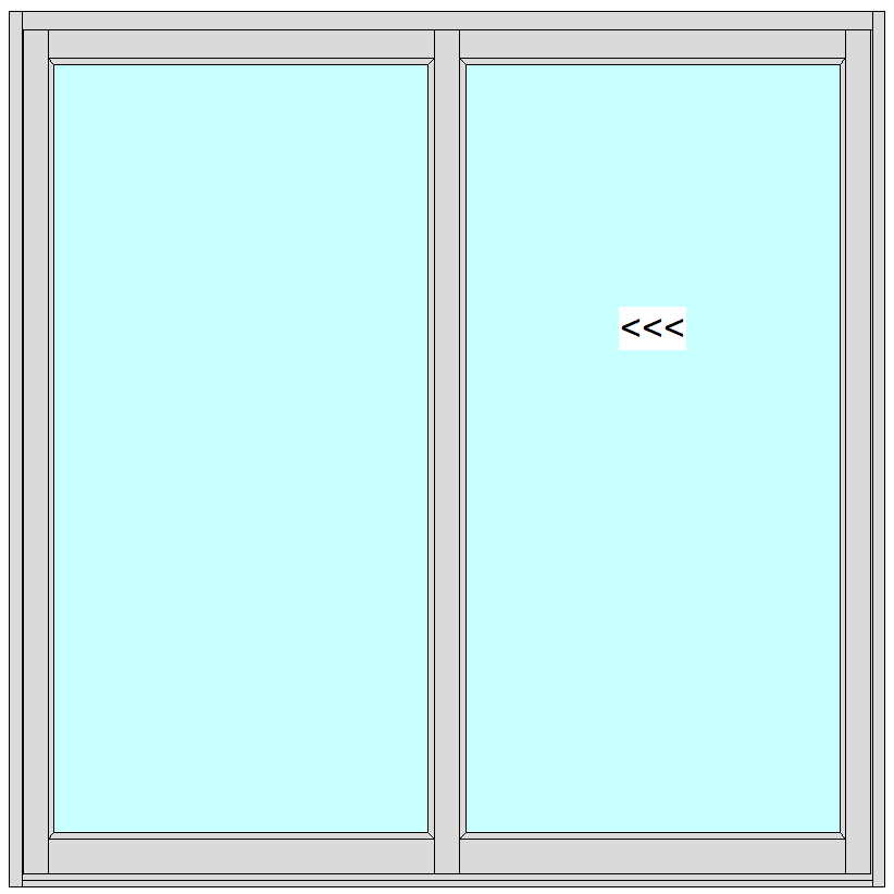 The Palace Sliding Door - 2 Panel