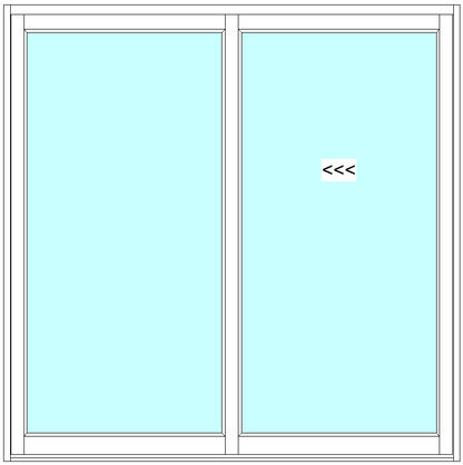Heavy Duty Sliding Door - 2 Panel