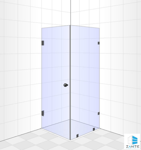 Frameless Shower Door - 8mm Clear Glass