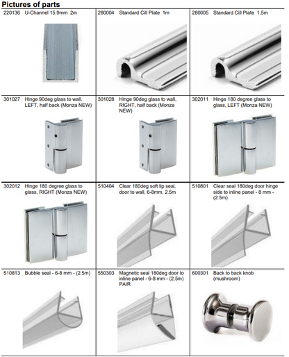 Frameless Bifold Shower Door