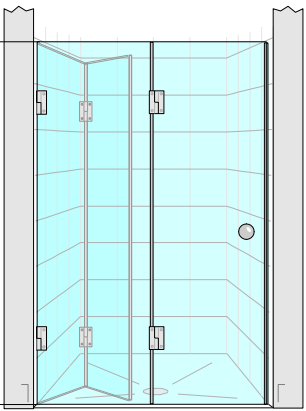 Frameless Bifold Shower Door