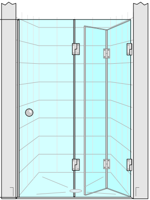 Frameless Bifold Shower Door