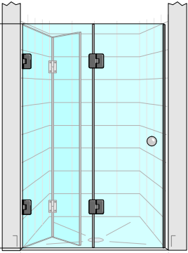 Frameless Bifold Shower Door