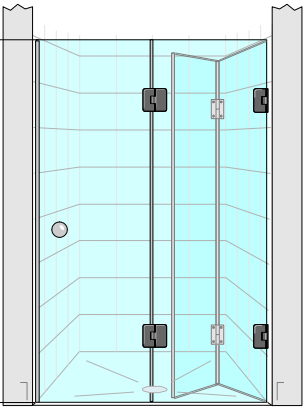 Frameless Bifold Shower Door