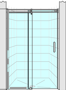 Frameless Sliding Shower