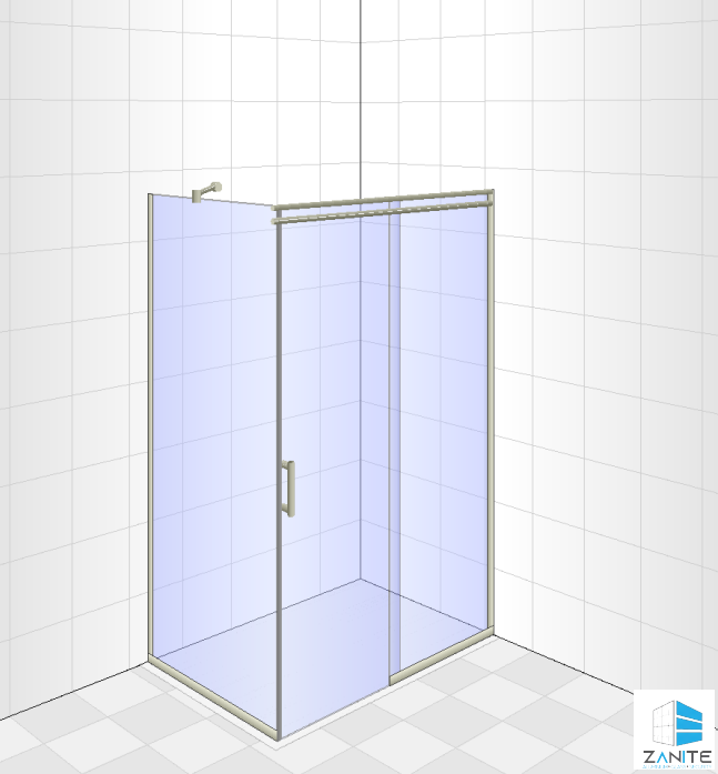 Frameless Sliding Shower