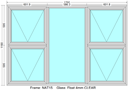 P4T1812 - Top Hung Windows