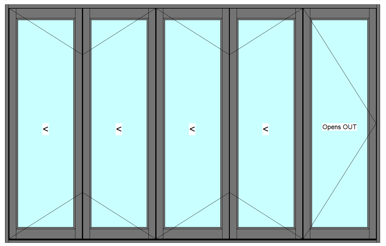 Sliding Folding Door - 5 Panel